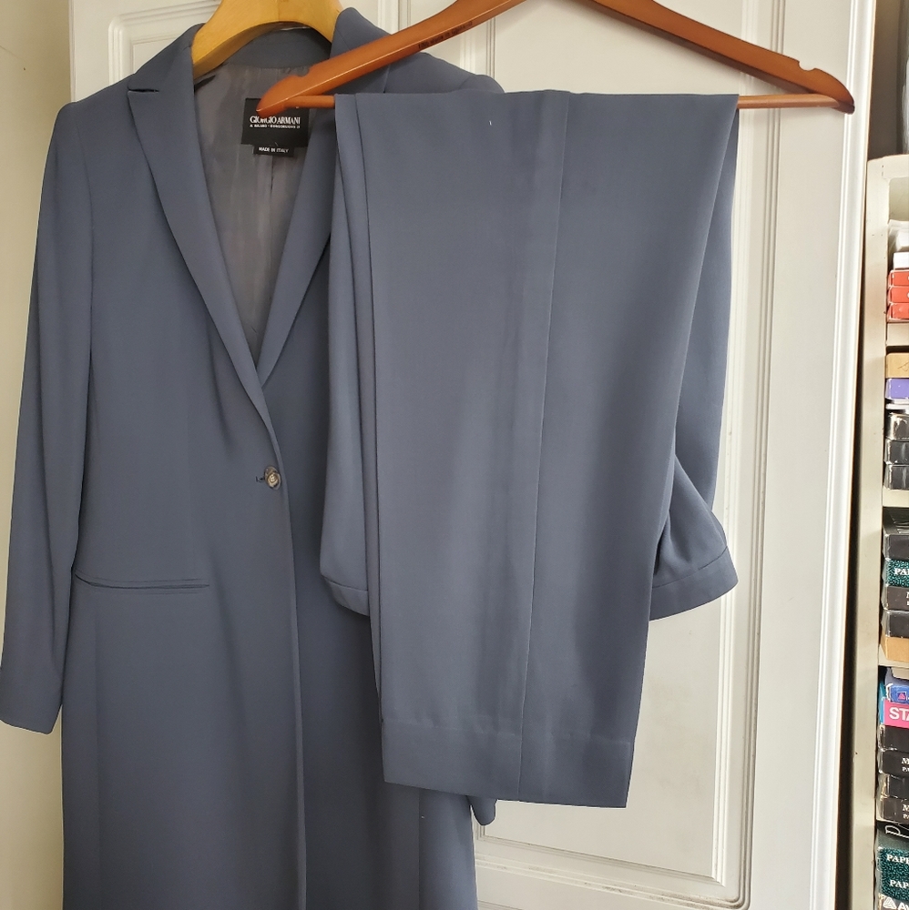 Giorgio Armani Pantsuit with 3/4 Length Jacket.
